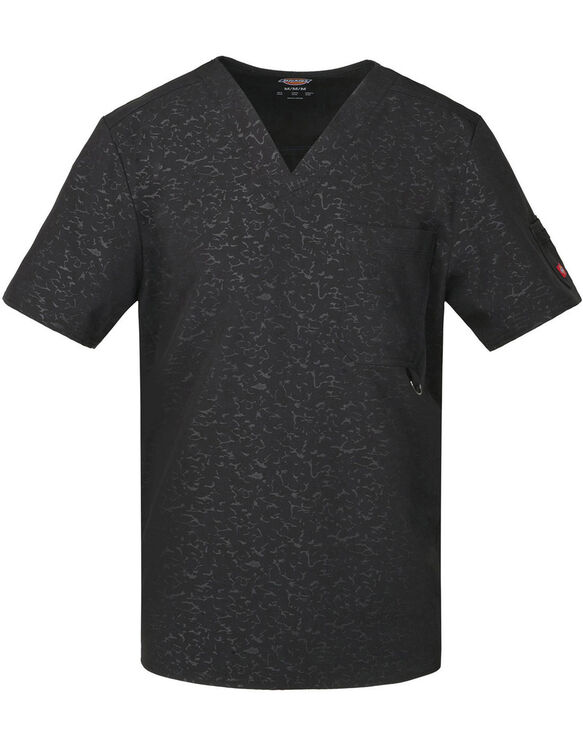 Men's Xtreme Stretch V-Neck Scrub Top - CAMO-KAZEE BLACK-LICENSEE (CABK)