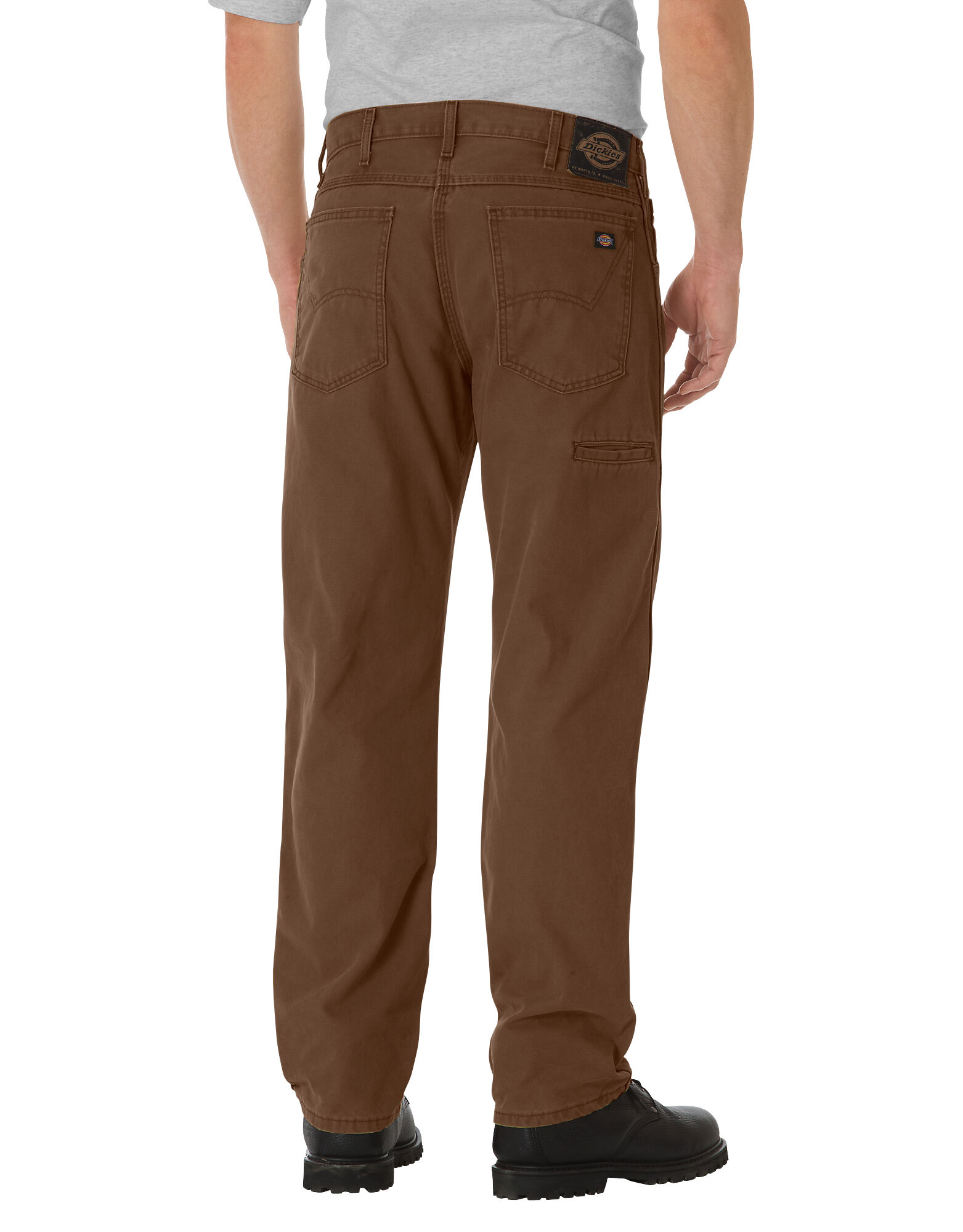 relaxed fit straight leg double front duck work pants