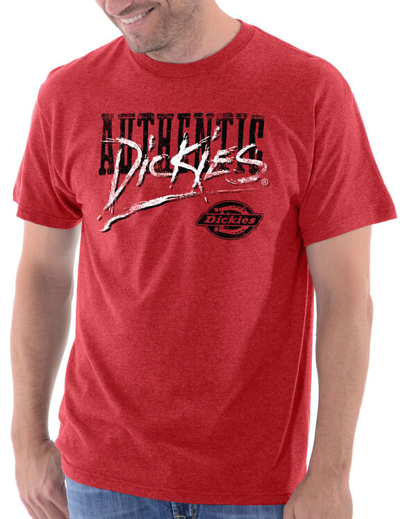 Dickies Splattery Graphic Short Sleeve Tee - HEATHER RED (HA)