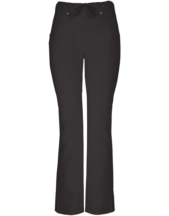 Women's Junior Fit Xtreme Stretch Slim Drawstring Scrub Pant - BLACK (BLK)