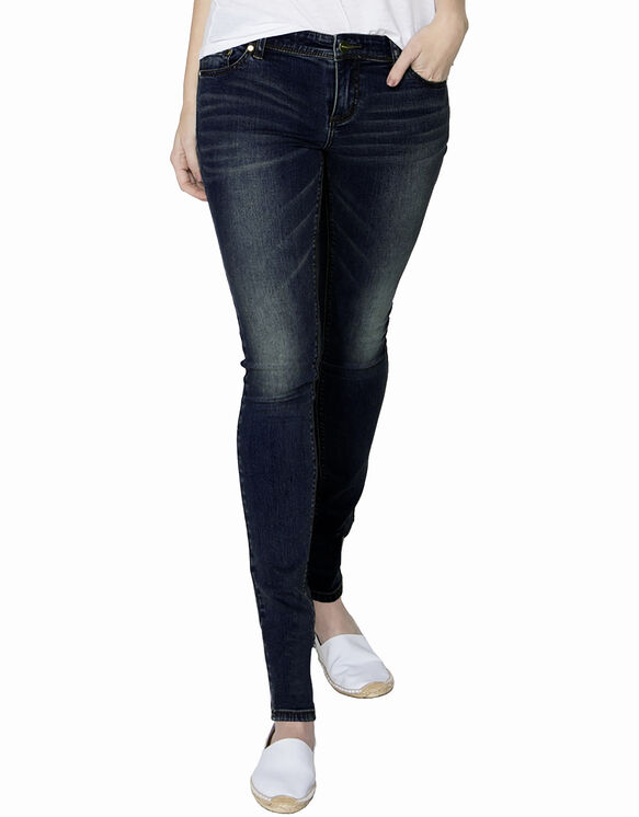 Dickies Girl Juniors 5-Pocket Super Skinny Denim Jean - DARK INDIGO (DD)