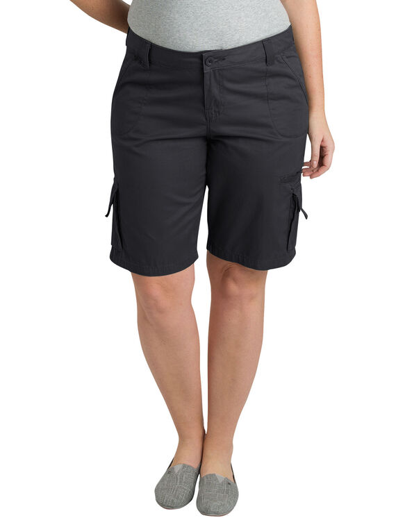 women's plus cargo shorts