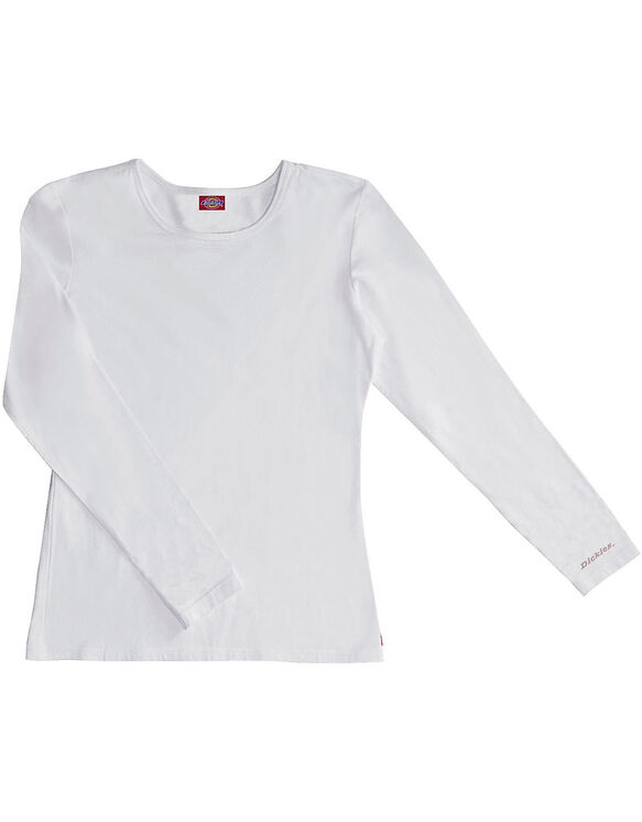 Women's EDS Signature Silky Long Sleeve Crew Neck Tee - DICKIES WHITE (DWH)