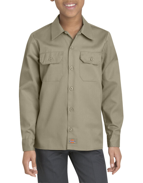 dickies boys twill shirt