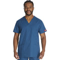 Men's EDS Signature V-Neck Scrub Top - Caribbean Blue - 1