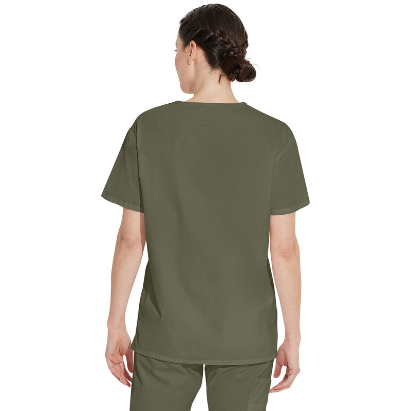 Unisex EDS Signature Tuckable V-Neck Scrub Top - Olive - 2