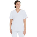 Unisex EDS Signature Tuckable V-Neck Scrub Top - White - 1
