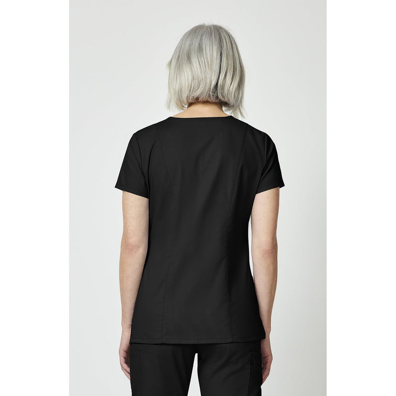 Women's EDS Signature V-Neck Scrub Top - Black - 2