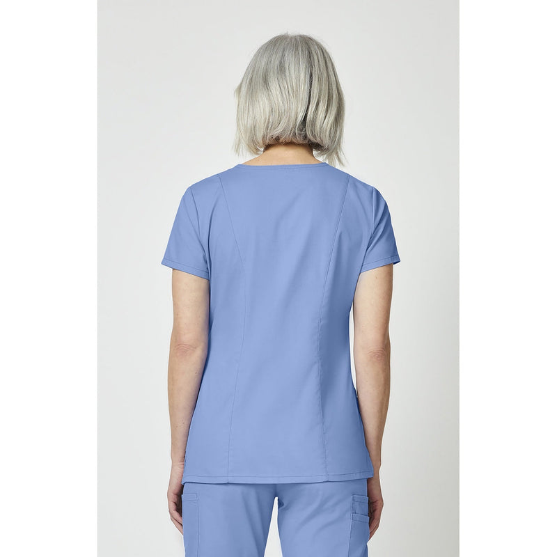 Women's EDS Signature V-Neck Scrub Top - Ciel - 2
