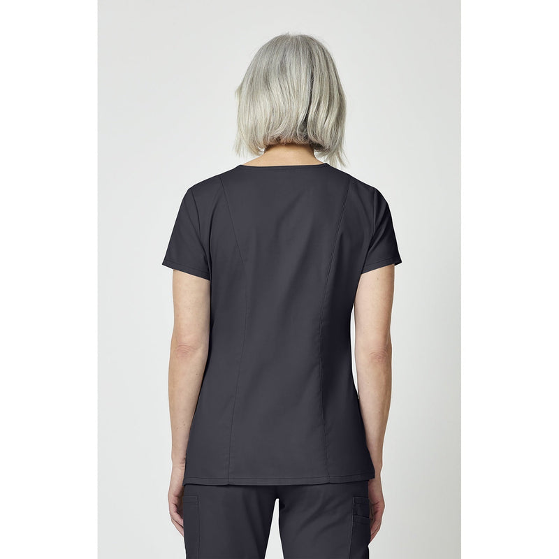 Women's EDS Signature V-Neck Scrub Top - Pewter - 2
