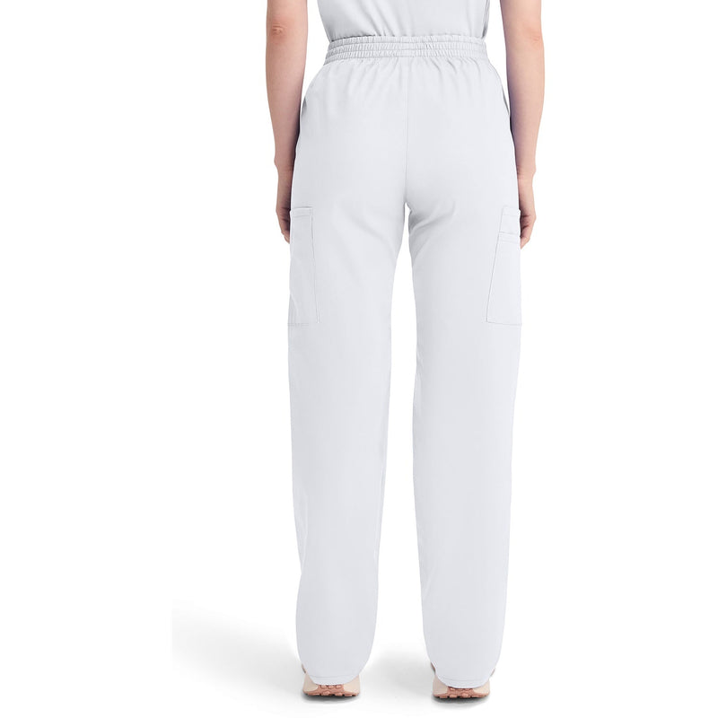 Women's EDS Signature Natural Rise Tapered Leg Pull-On Scrub Pant - White - 2