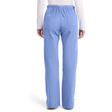 Women's EDS Signature Mid Rise Drawstring Cargo Scrub Pant - Ciel - 2
