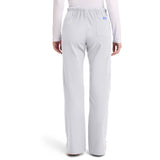 Women's EDS Signature Mid Rise Drawstring Cargo Scrub Pant - White - 2
