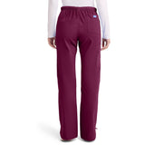 Women's EDS Signature Mid Rise Drawstring Cargo Scrub Pant - Wine - 2