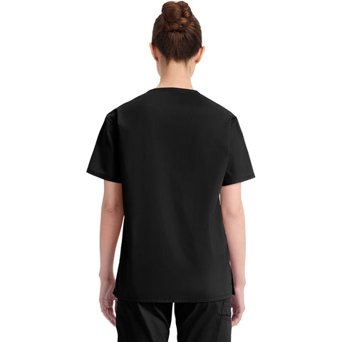 Women's EDS Signature V-Neck Scrub Top - Black - 2