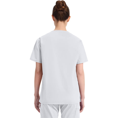 Women's EDS Signature V-Neck Scrub Top - White - 2