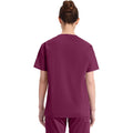 Women's EDS Signature V-Neck Scrub Top - Wine - 2