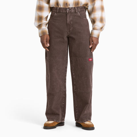 Loose Straight Double Knee Jeans
