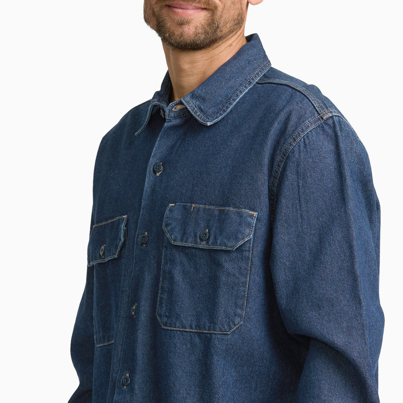 Relaxed Fit Denim Long Sleeve Shirt