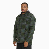 Insulated Plaid Hooded Shirt Jacket