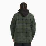 Insulated Plaid Hooded Shirt Jacket
