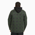 Insulated Plaid Hooded Shirt Jacket