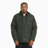 Insulated Plaid Hooded Shirt Jacket