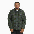 Insulated Plaid Hooded Shirt Jacket