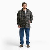Insulated Plaid Hooded Shirt Jacket