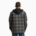 Insulated Plaid Hooded Shirt Jacket