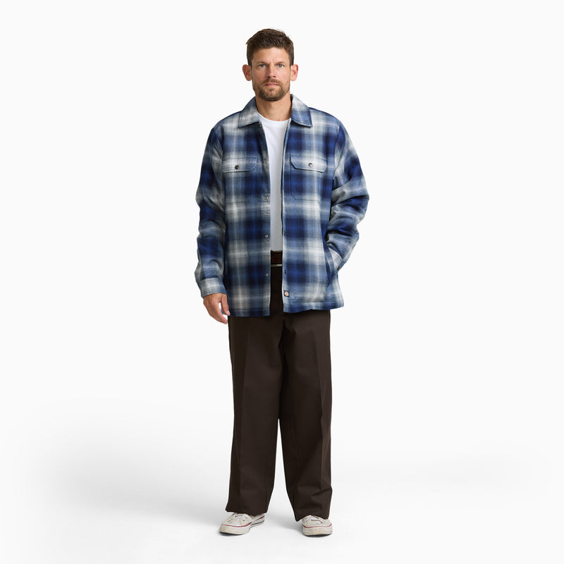 Insulated Plaid Shirt Jacket