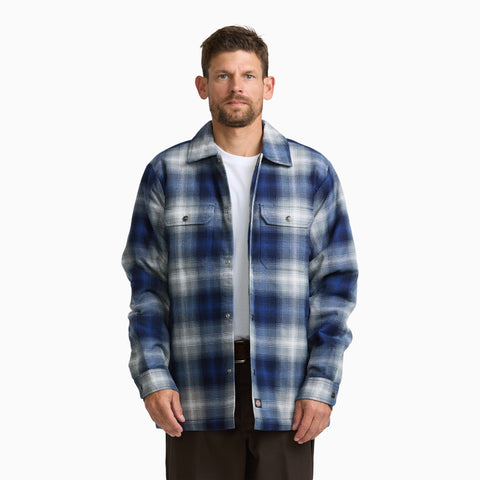 Insulated Plaid Shirt Jacket