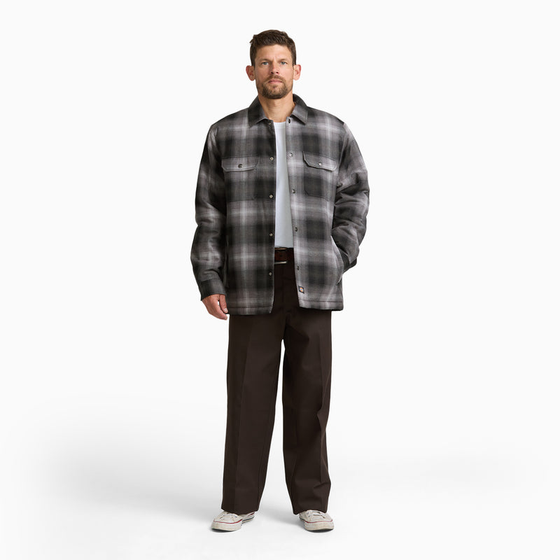 Insulated Plaid Shirt Jacket
