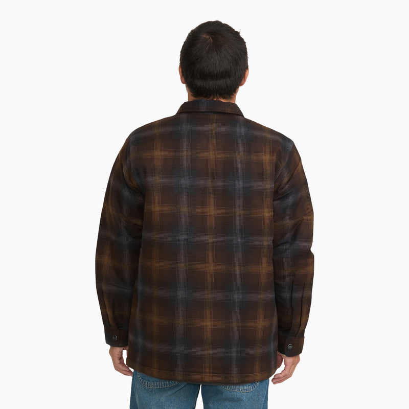 Insulated Plaid Shirt Jacket