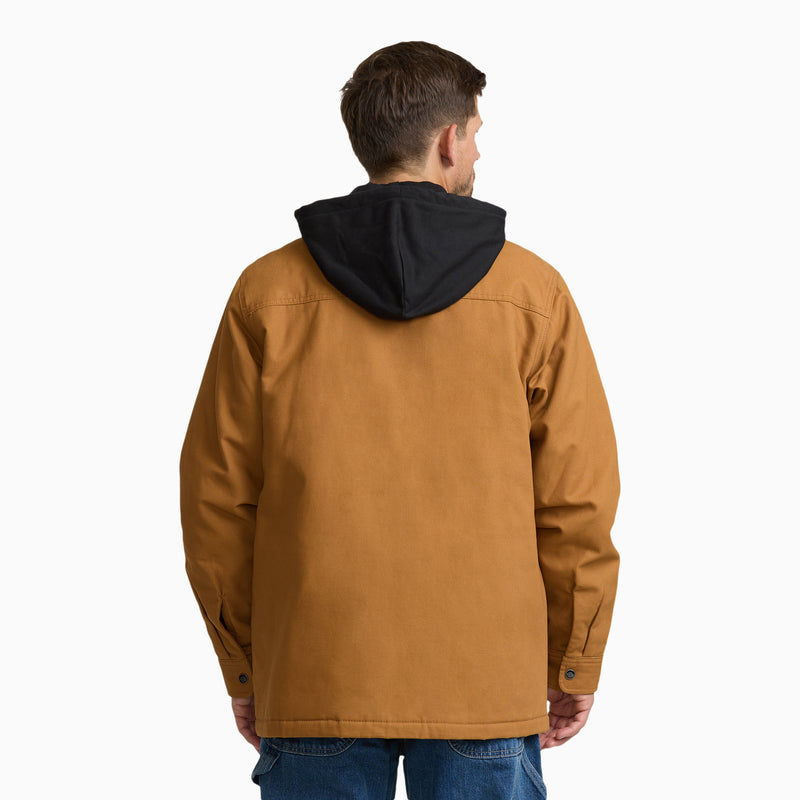 Insulated Duck Hooded  Shirt Jacket