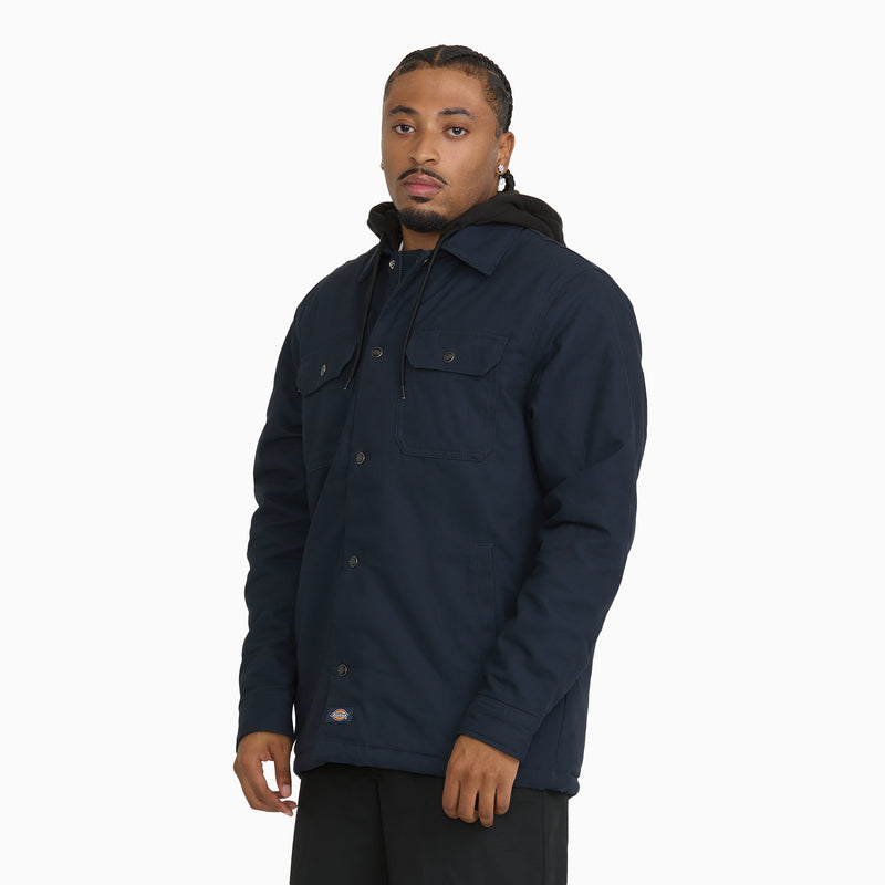 Insulated Duck Hooded  Shirt Jacket