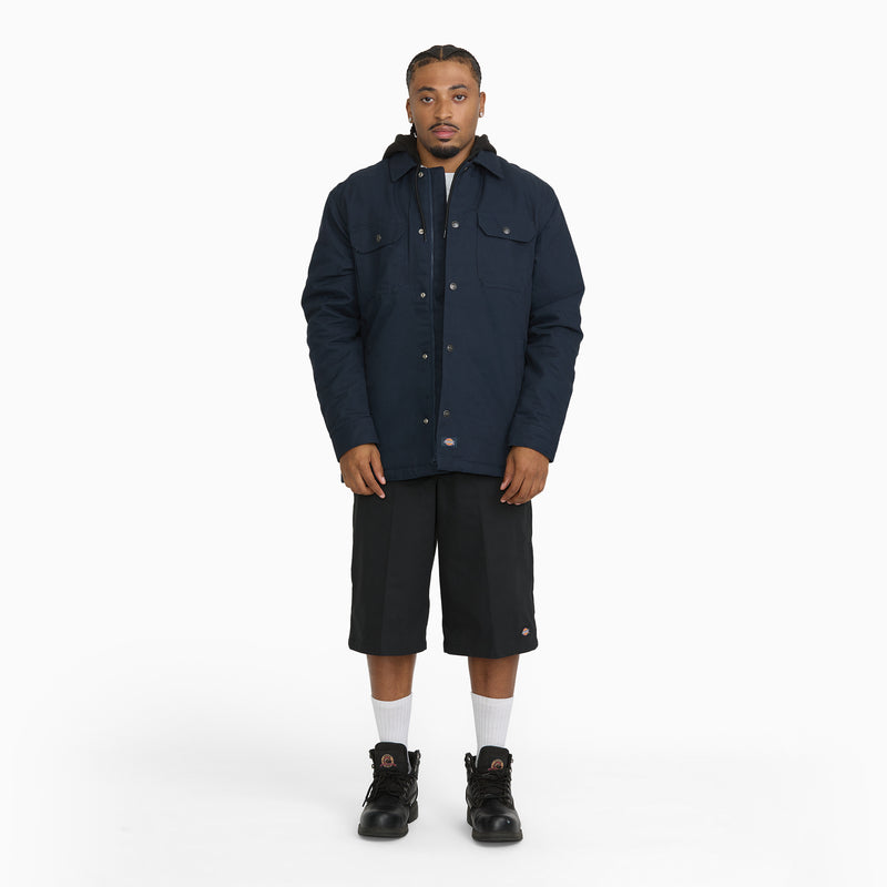 Insulated Duck Hooded  Shirt Jacket