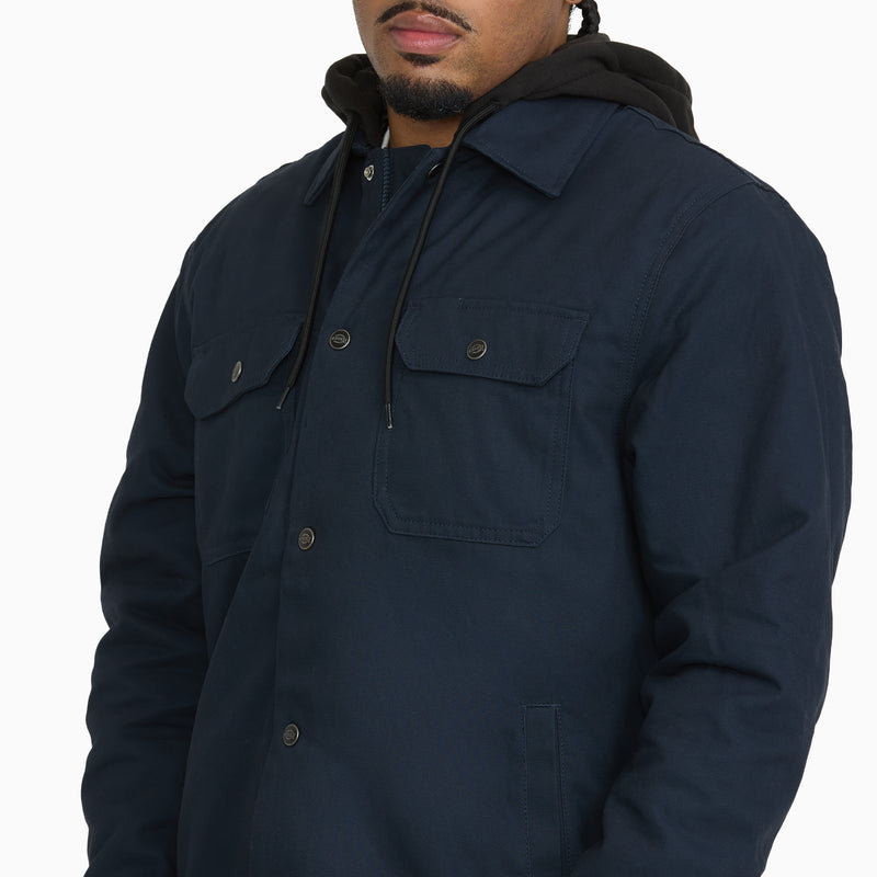 Insulated Duck Hooded  Shirt Jacket