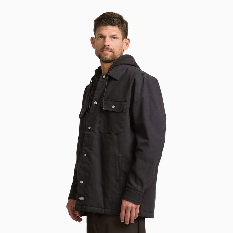 Insulated Duck Hooded  Shirt Jacket