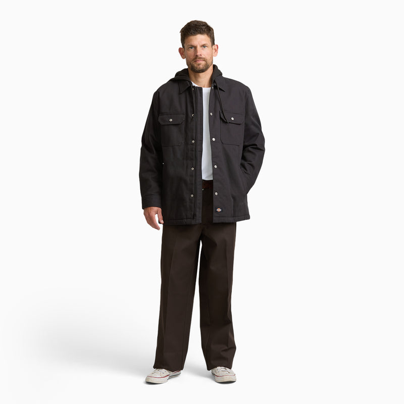 Insulated Duck Hooded  Shirt Jacket