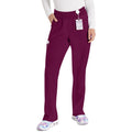Women's EDS Essentials Natural Rise Tapered Leg Pull-On Scrub Pant - Wine - 1