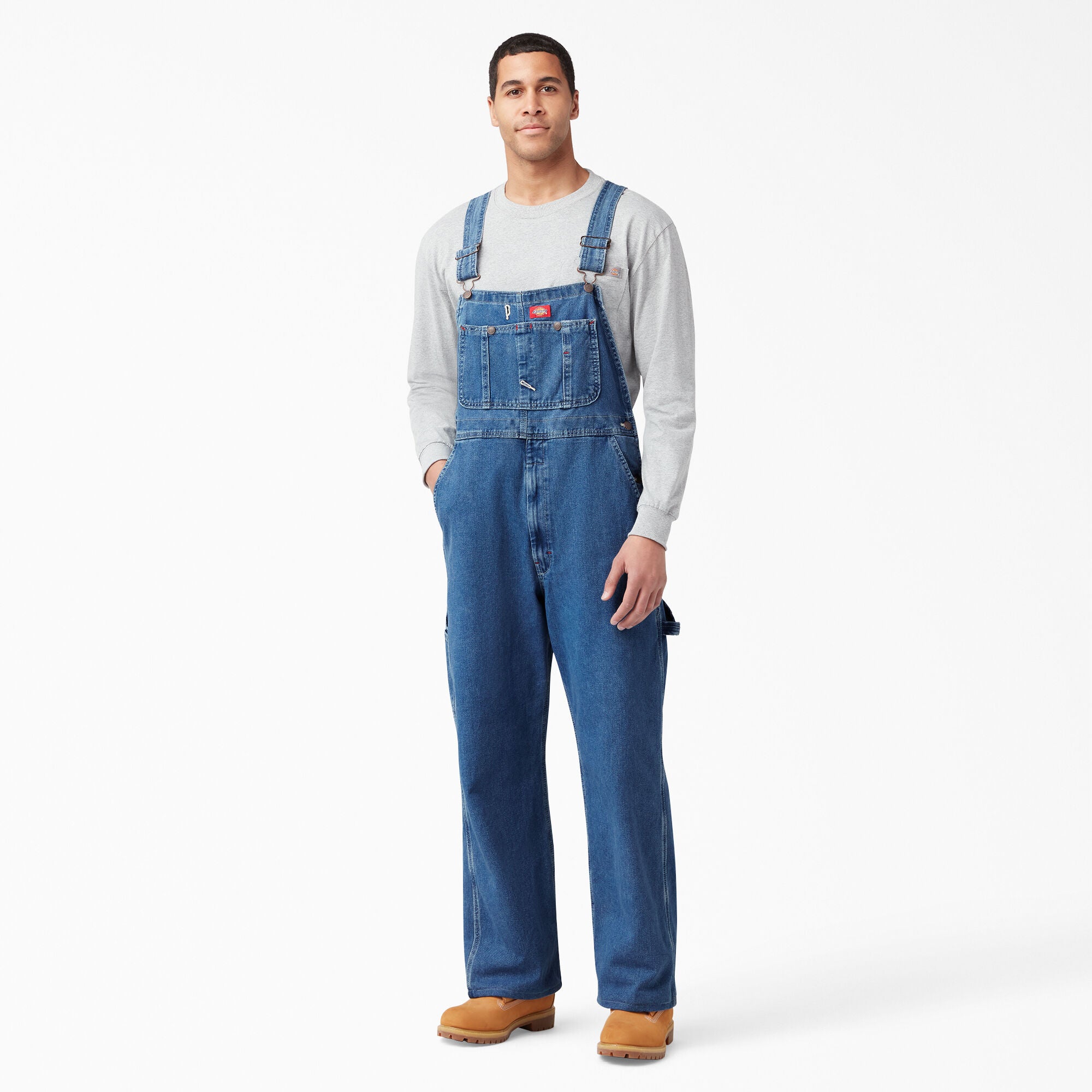 Stonewashed Indigo Bib Overalls | Dickies US