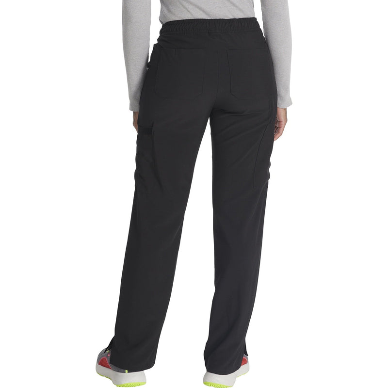 Women's EDS Essentials Mid Rise Straight Leg Drawstring Scrub Pant - Black - 2