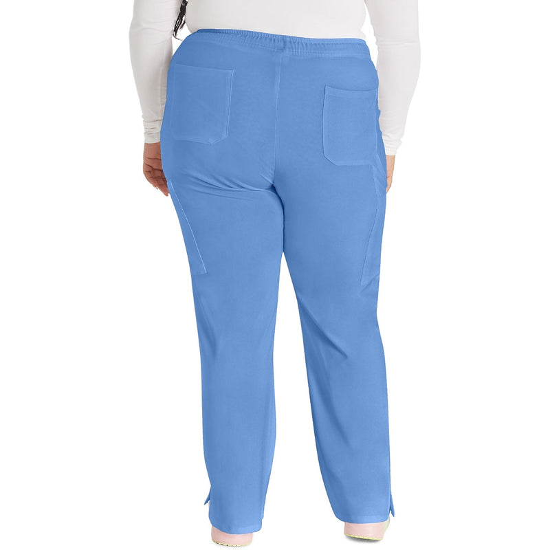 Women's EDS Essentials Mid Rise Straight Leg Drawstring Scrub Pant - Ciel - 2