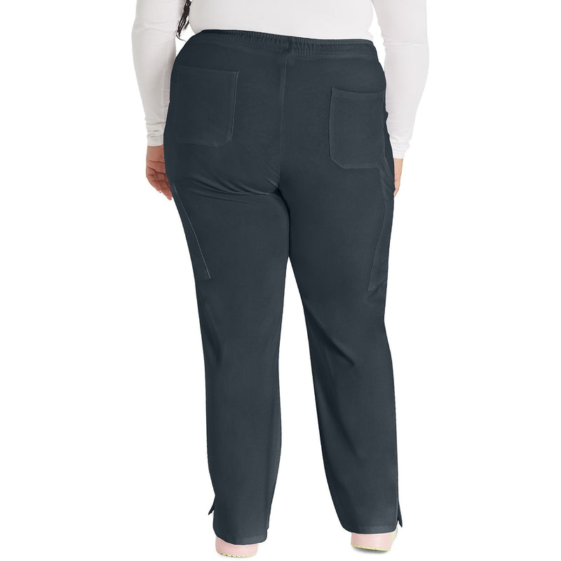 Women's EDS Essentials Mid Rise Straight Leg Drawstring Scrub Pant - Pewter - 2