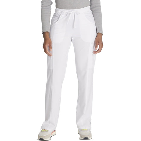 Women's EDS Essentials Mid Rise Straight Leg Drawstring Scrub Pant - White - 1