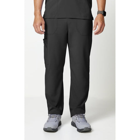 Unisex EDS Essentials Natural Rise Tapered Leg Scrub Pant - Black - 1