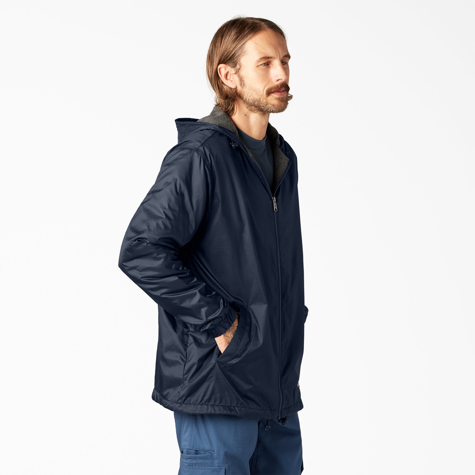 Fleece Lined Nylon Hooded Jacket | Dickies US