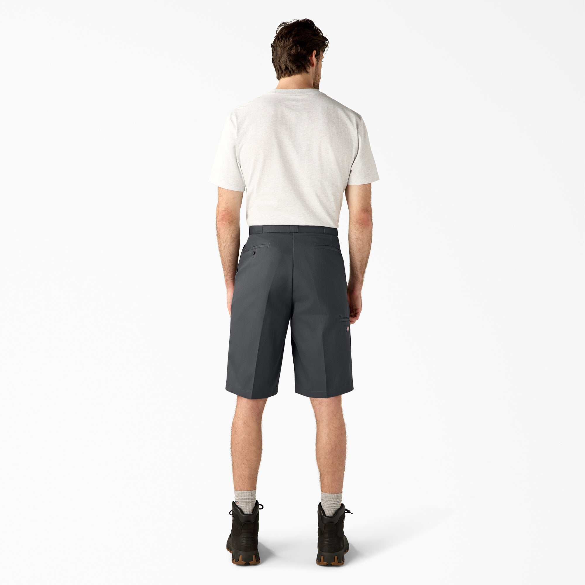 Loose Fit Flat Front Work Shorts, 13