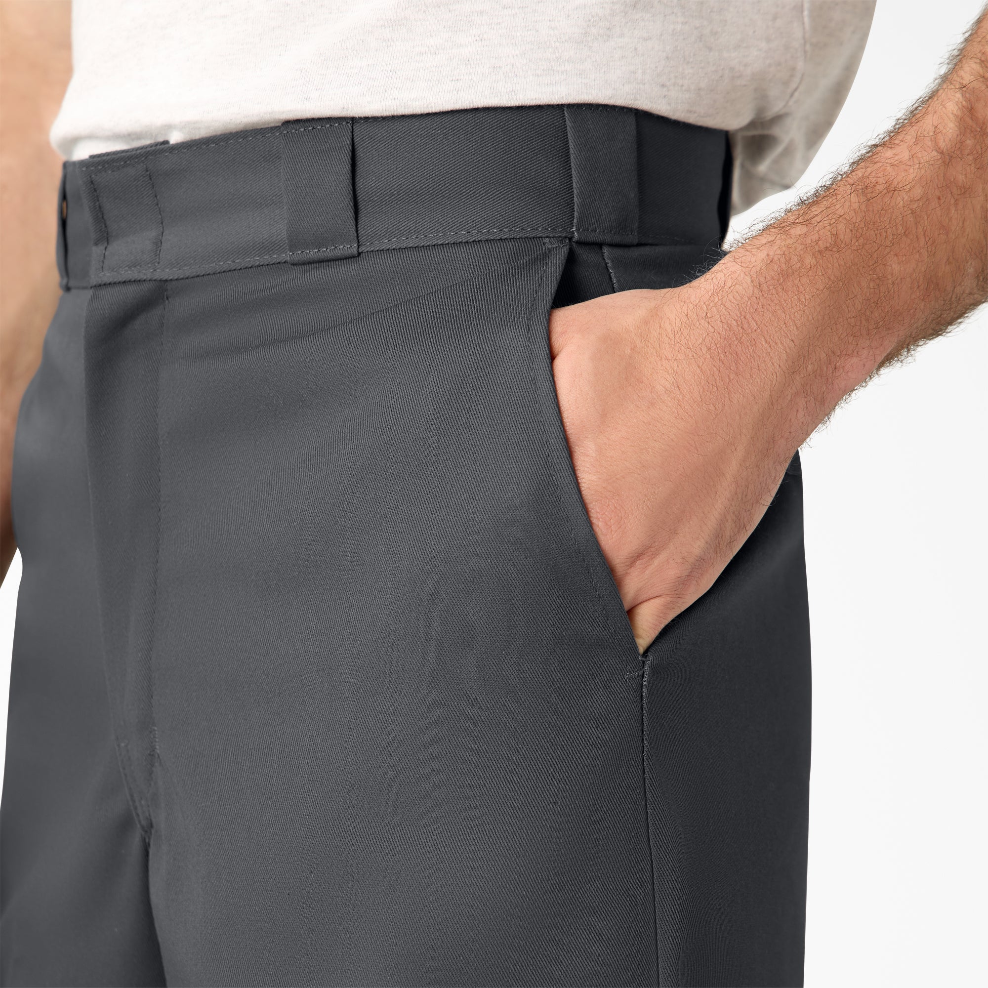 Loose Fit Flat Front Work Shorts, 13